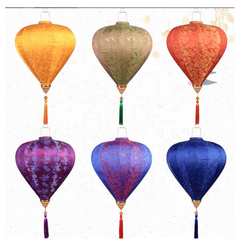 40cm,apricot Diamond Silk Lantern