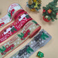 Oem Customized 2.5 " inch Burlap Ribbon Roll Silver Wired Edge Ribbon for Christmas Tree Garland Crafts Ribbon