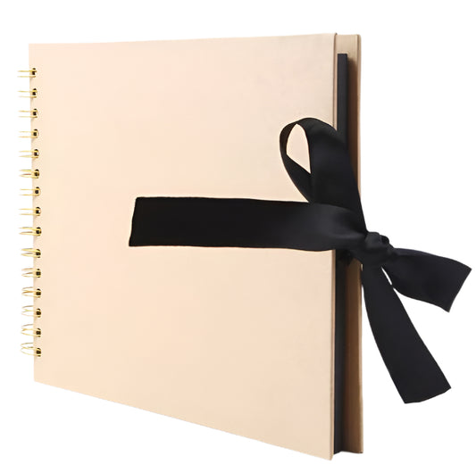 Photo Album Wedding Guest Book Album with 40 Black Pages