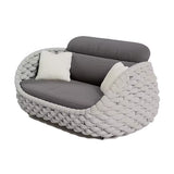 Patio Outdoor Rattan Furniture Set - Curl Rattan Sofa & Leisure Lounge Chair - Stylish Garden Seating for Relaxing and Entertaining