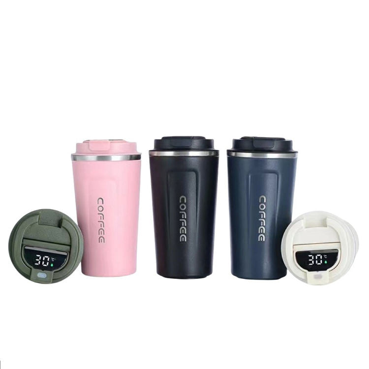 Smartsip temperature display Reusable coffee mug pink 500ml