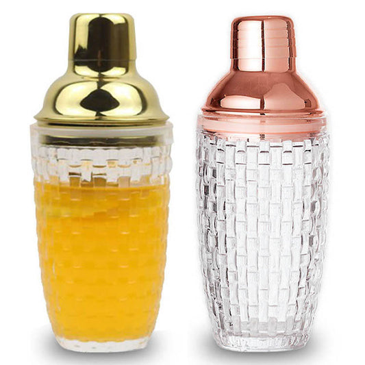 400ml Gold Lid Patterned Cocktail Shaker