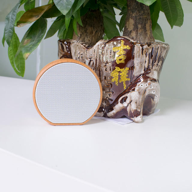 3W Portable Bamboo Bluetooth Small Speaker | Eco-Friendly Wooden Design | Wireless Audio for Mobile Phone | Rechargeable Battery | Compact and Lightweight | High-Quality Sound | Perfect for Travel