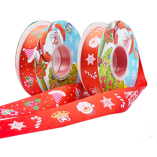 Grosgrain Christmas ribbon  5 yards per roll  Red 25mm