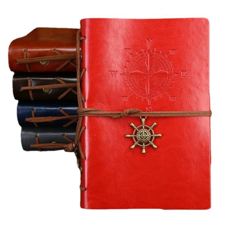 Vintage Leather writing notebook refillable paper diary