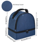 Bento bag large thickened student lunch bag Oxford cloth one shoulder outdoor picnic thermal insulation bag Black