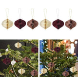 Xmas Tree Paper Shaped Hang On Red