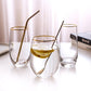 Egg-shaped cup #2 cup with gold rim Sparkling elegance Wholesale crystal stemless water juice glass