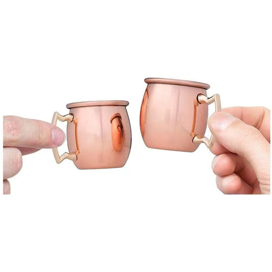 Moscow Mule Barrell Copper Plated Cups Rosegold 60ml Smooth