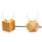 Nordic Modern Bedside Night Light Creative Children's Room Decor Polyhedron Wooden Table Lamp