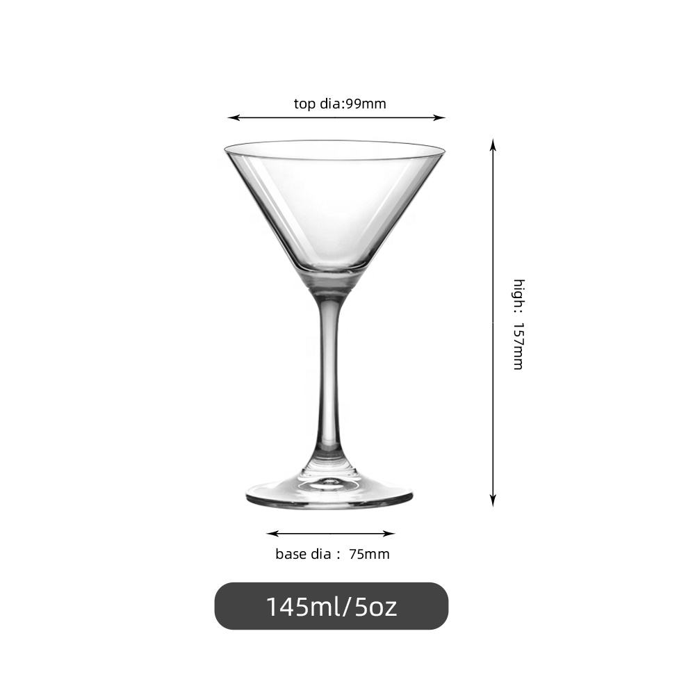 274ml Lead Free Crystal Martini Glass