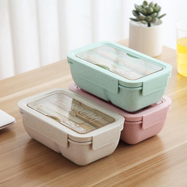 Single Layer Wheat Straw Lunch boxes 850ml