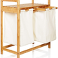 Bathroom storage rack floor to floor, two layers of fabric bathroom storage rack, living room storage rack, simple kitchen storage basket