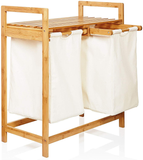 Bathroom storage rack floor to floor, two layers of fabric bathroom storage rack, living room storage rack, simple kitchen storage basket