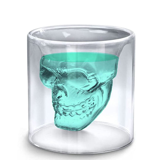 Halloween double walled skull shot glass 25ml