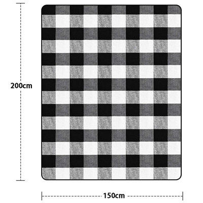 Grey/Black/White Picnic Blanket 200x200cm