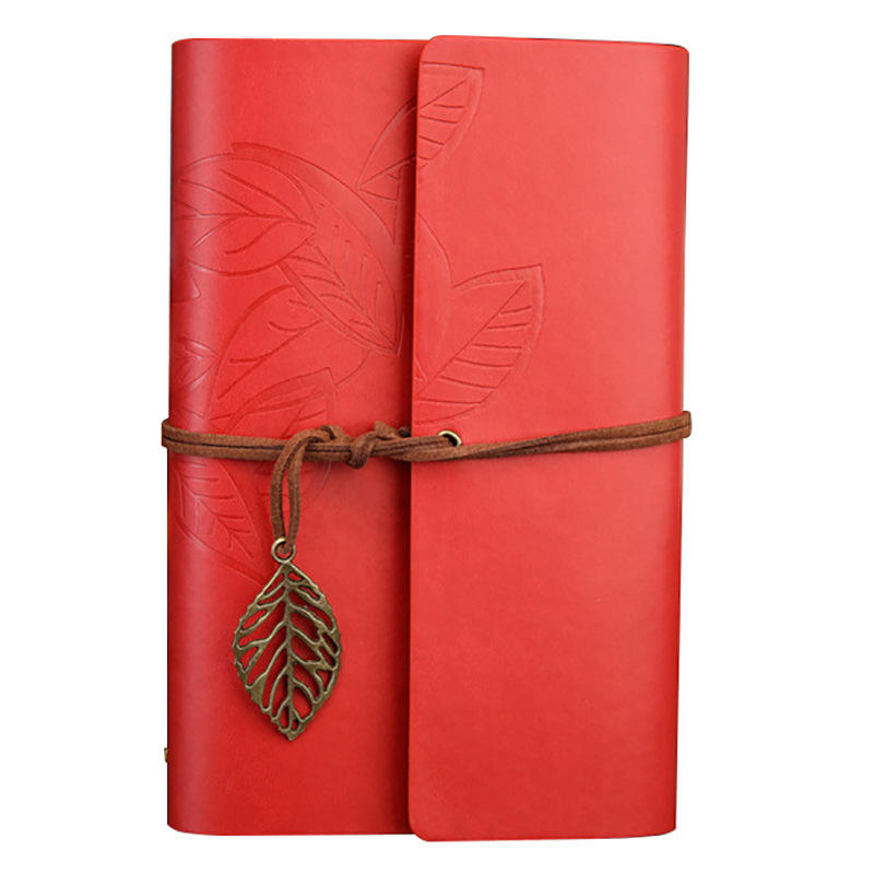 Vintage PU Leather Cover Loose Leaf Blank Journal Notebook travel Spiral Notebook