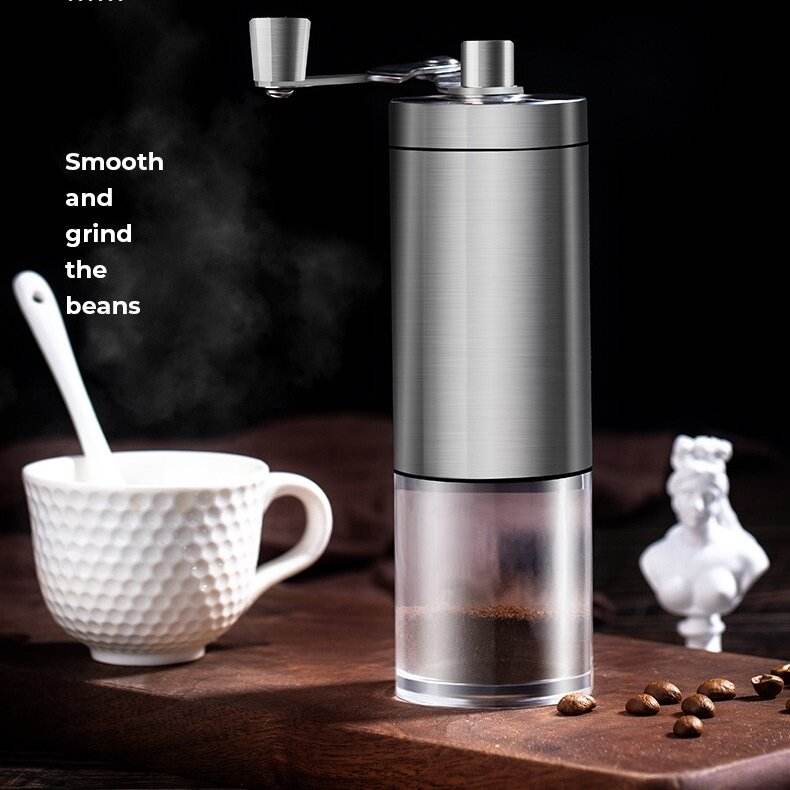 Stainless Steel Conical Burr Flour Mill Manual Coffee Grinder With Adjustable Settings