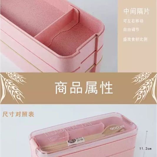 Triple Wheat Sustainable lunch box Pink 900ml