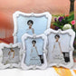 Resin silver edge photo frame pearl photo frame Diamond sparkling frame