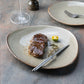 Japandi grey china Eco friendly dinnerware ceramic porcelain 8 Inch oval plate