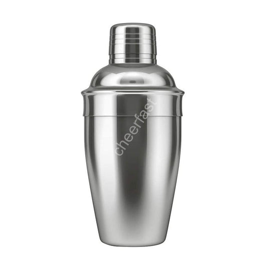 Sleek Matt Silver 550ml Cocktail Shaker - Premium 304 Stainless Steel, Durable & Sustainable Bar Tool