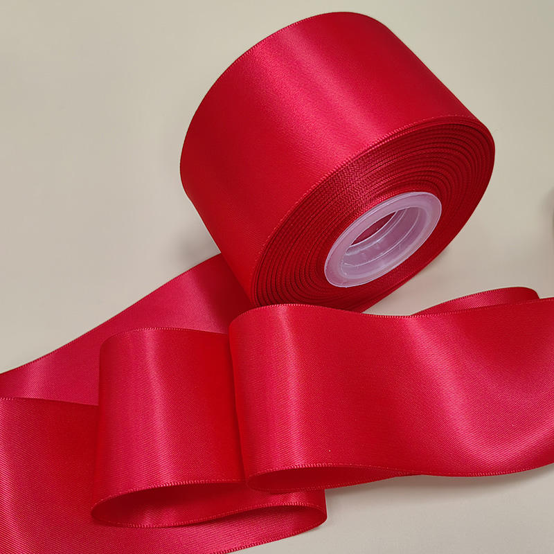 25mm Poppy Red Satin Ribbon