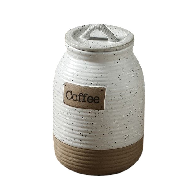 Earthen Elegance Ceramic Coffee Canister - 1052ml