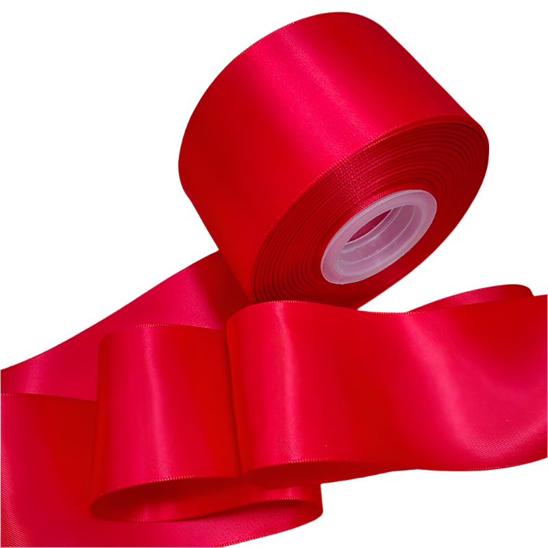 Satin ribbon  5 yards per roll Poppy Red 235 25mm