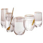 Egg-shaped cup #2 cup with gold rim Sparkling elegance Wholesale crystal stemless water juice glass
