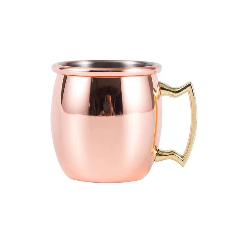 Moscow Mule Barrell Copper Plated Cups Rosegold 60ml Smooth