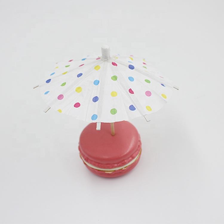 Factory Direct Sales Party Wooden Umbrella Eco-friendly Drink Umbrellas Picks