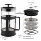 Glass French Press Coffee maker 3 cup