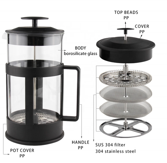 Glass French Press Coffee maker 3 cup