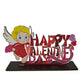 wooden decoration new love heart Cupit kiss me party creative wood valentines gnomes ornaments