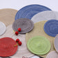 Eco-friendly Stocked Round Fabric Table Placemat Woven Placemats 36cm Beige