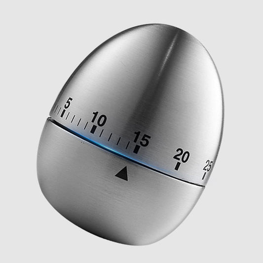 Egg Shape 60 Minutes Timer Kitchen Tools Stainless Steel Rotating Alarm Count Down Mechanical Timer