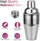 Cocktail Shaker Set Silver Bartender - Professional Stainless Steel Bar Tool Kit with Accessories for Mixing Drinks at Home or Bar - 750ml Capacity