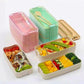 3 layers lunch box Pink