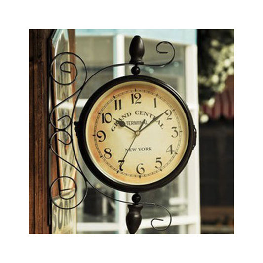 Double-sided wall clock