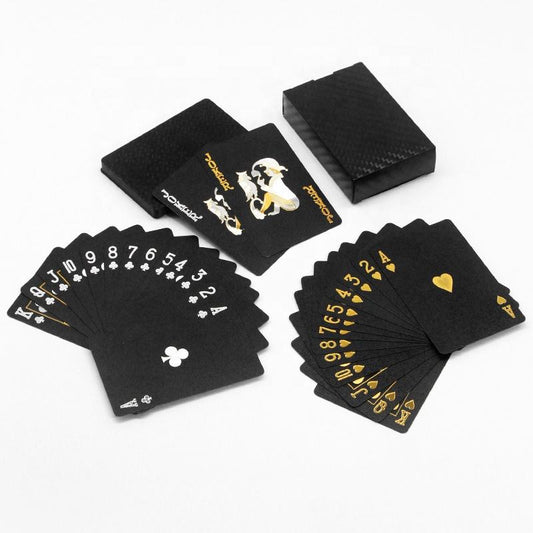 High Quality Playing Cards Printing Poker Pvc Waterproof Plastic Black Playing Cards