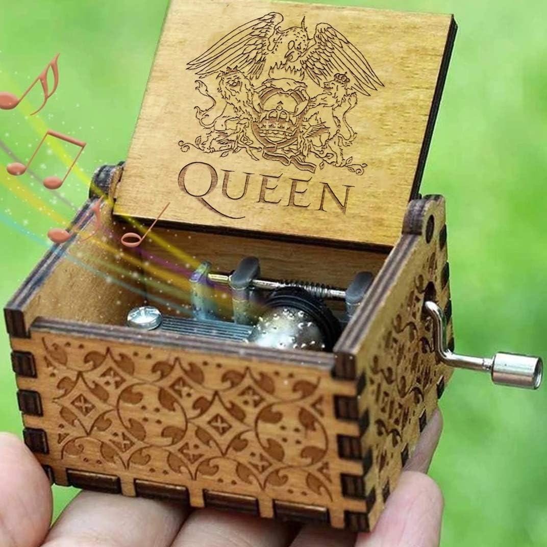 Queen Theme Wooden music box 65*51*42mm