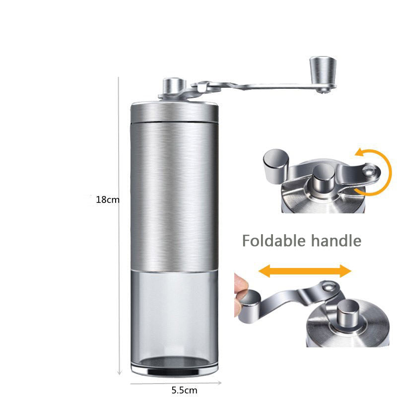 Stainless Steel Conical Burr Flour Mill Manual Coffee Grinder With Adjustable Settings