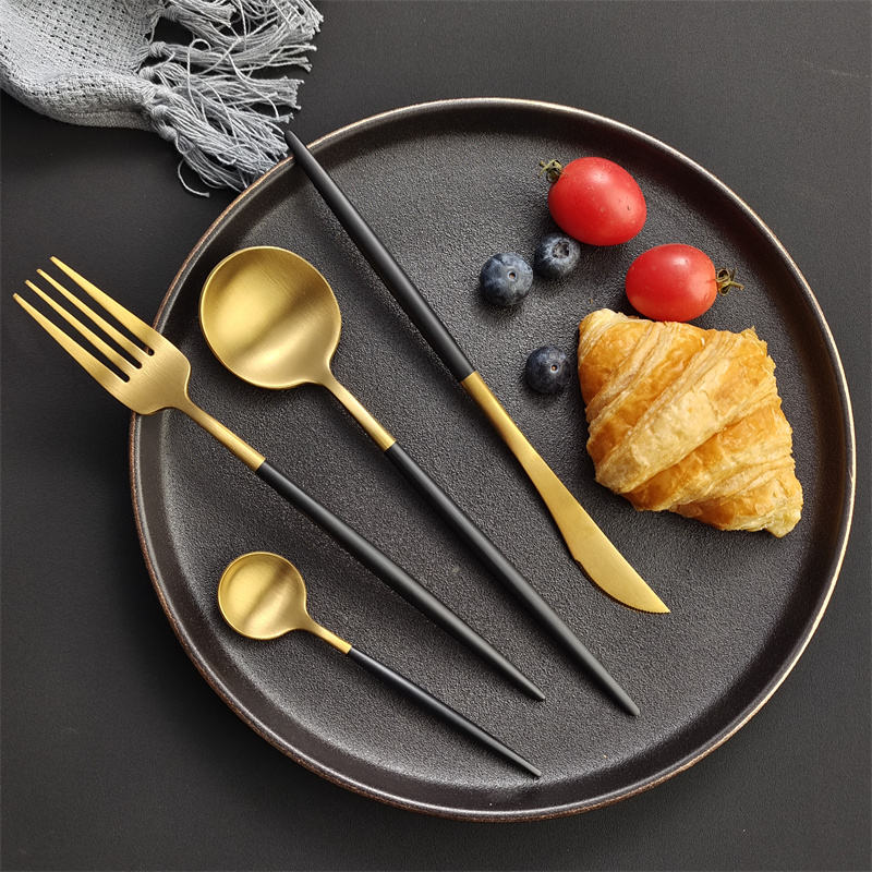 Portugal-Gold & White Cutlery Set