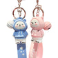 Cartoon cute 3D bear keychain soft rubber bag accessories charms phone charms