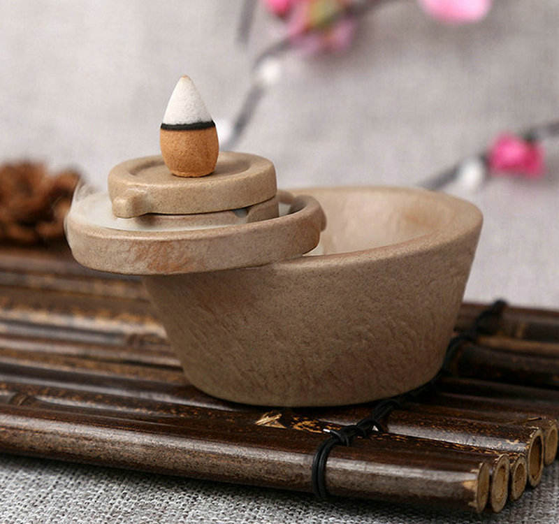 Ceramic Censor Course Pottery stone mill backflow incense burner