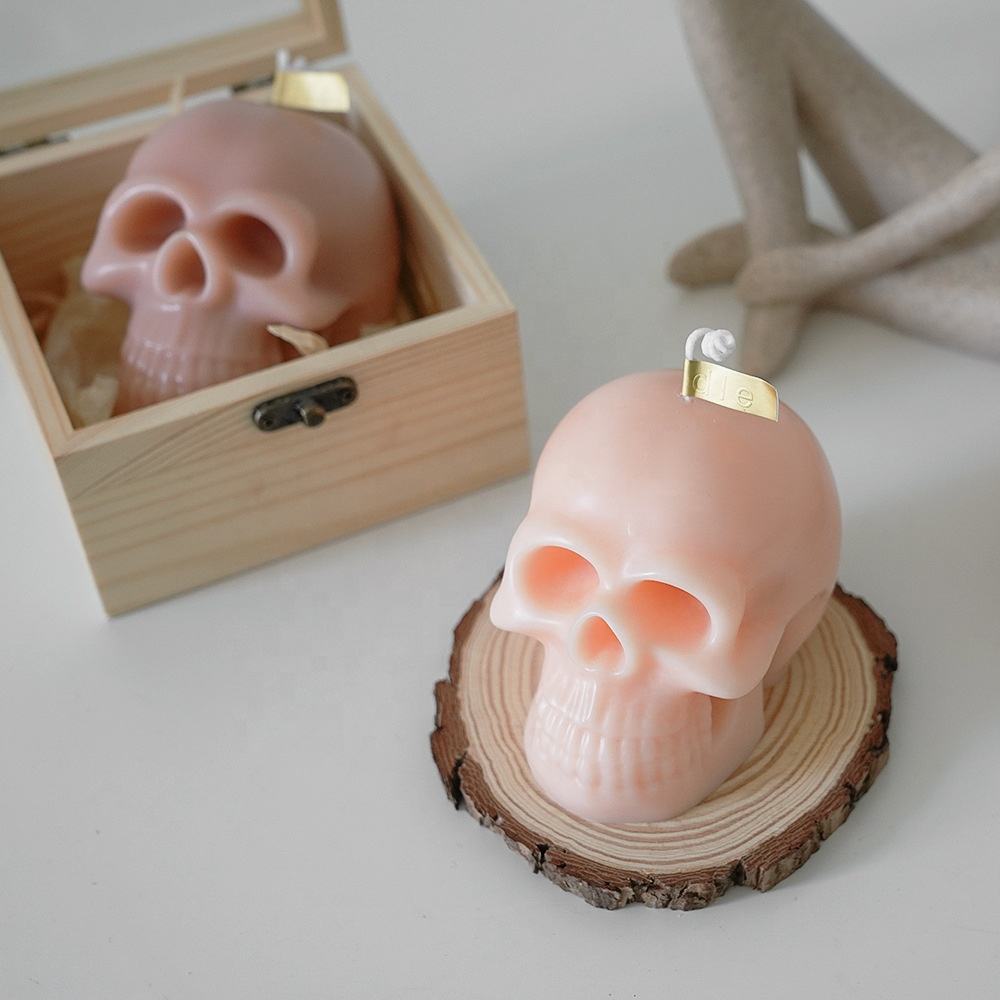 Halloween Skull Aromatherapy Candle Wholesale Soy Wax Handmade Skull Candle Creative Gift