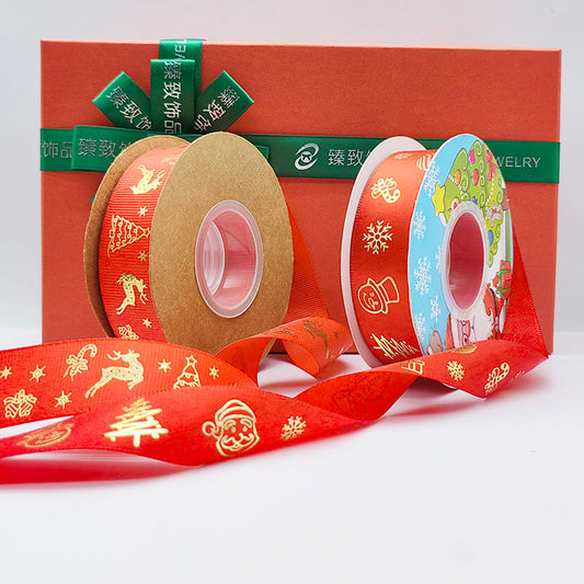 Grosgrain Christmas ribbon  5 yards per roll  Red 25mm