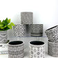 BLACK SPIRCLE CERAMIC FLOWERPOT