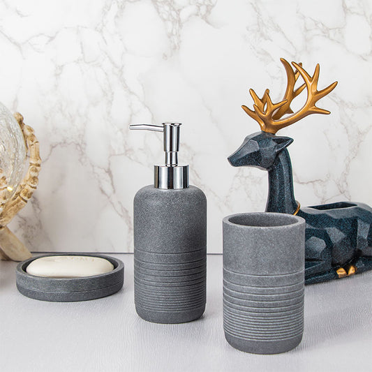 Grey Sandstone Soap Dispenser